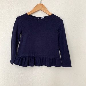 Blue peplum top